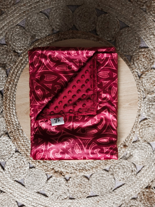 Whero (Burgundy) Pēpi Mink Blanket
